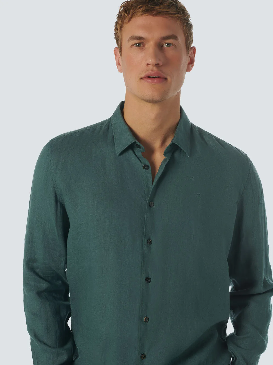 Classic Linen Shirt: Steel