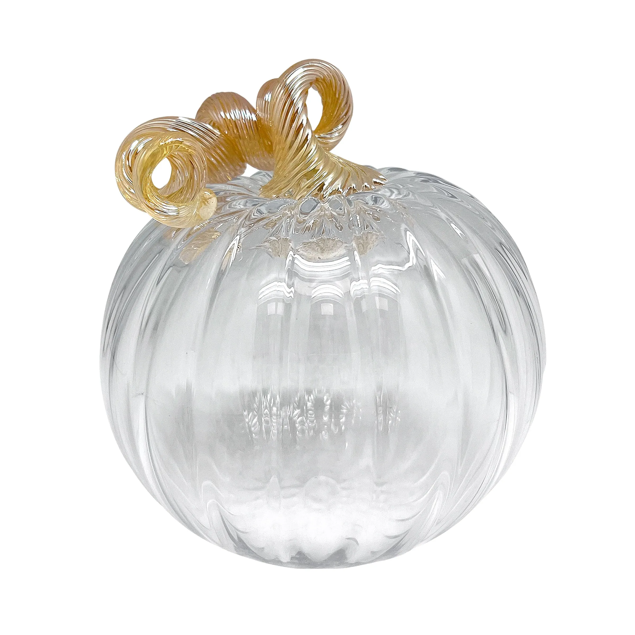 Clear & Gold Large Pumpkin