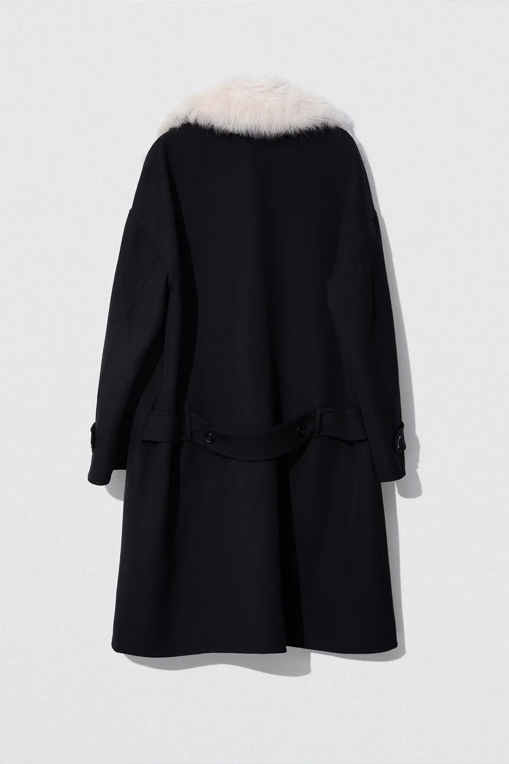 Constance Coat Black Gabardine