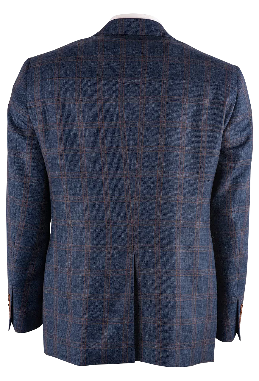 Coppley Navy & Brown Windowpane Sport Coat