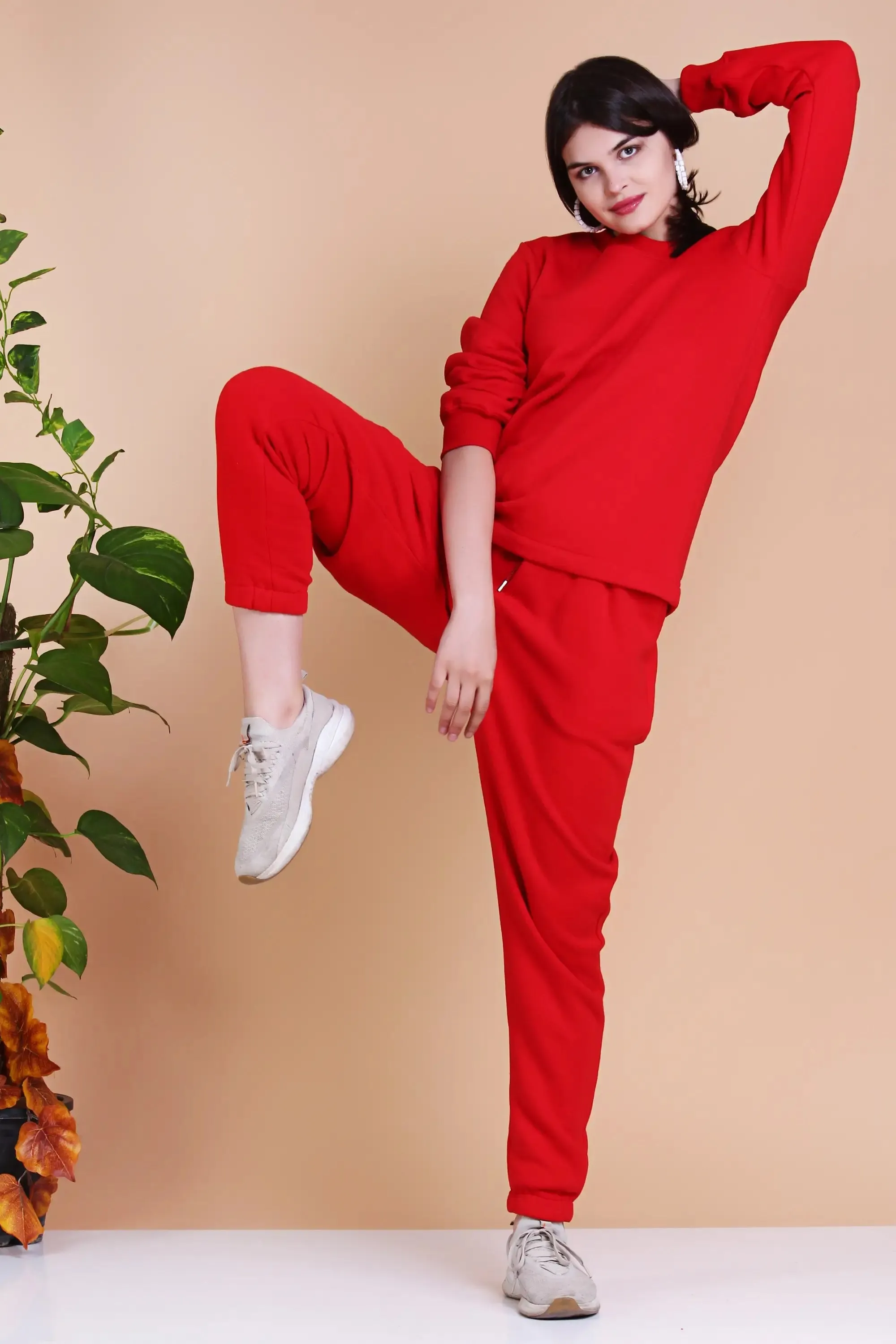 Crimson Cozy Track Suit