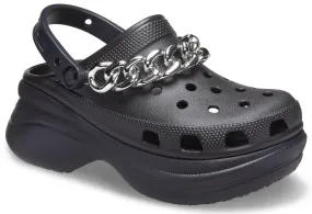 Crocs Classic Bae Clog with Chain for Women - Black