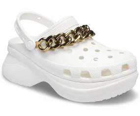 Crocs Classic Bae Clog with Chain for Women - White