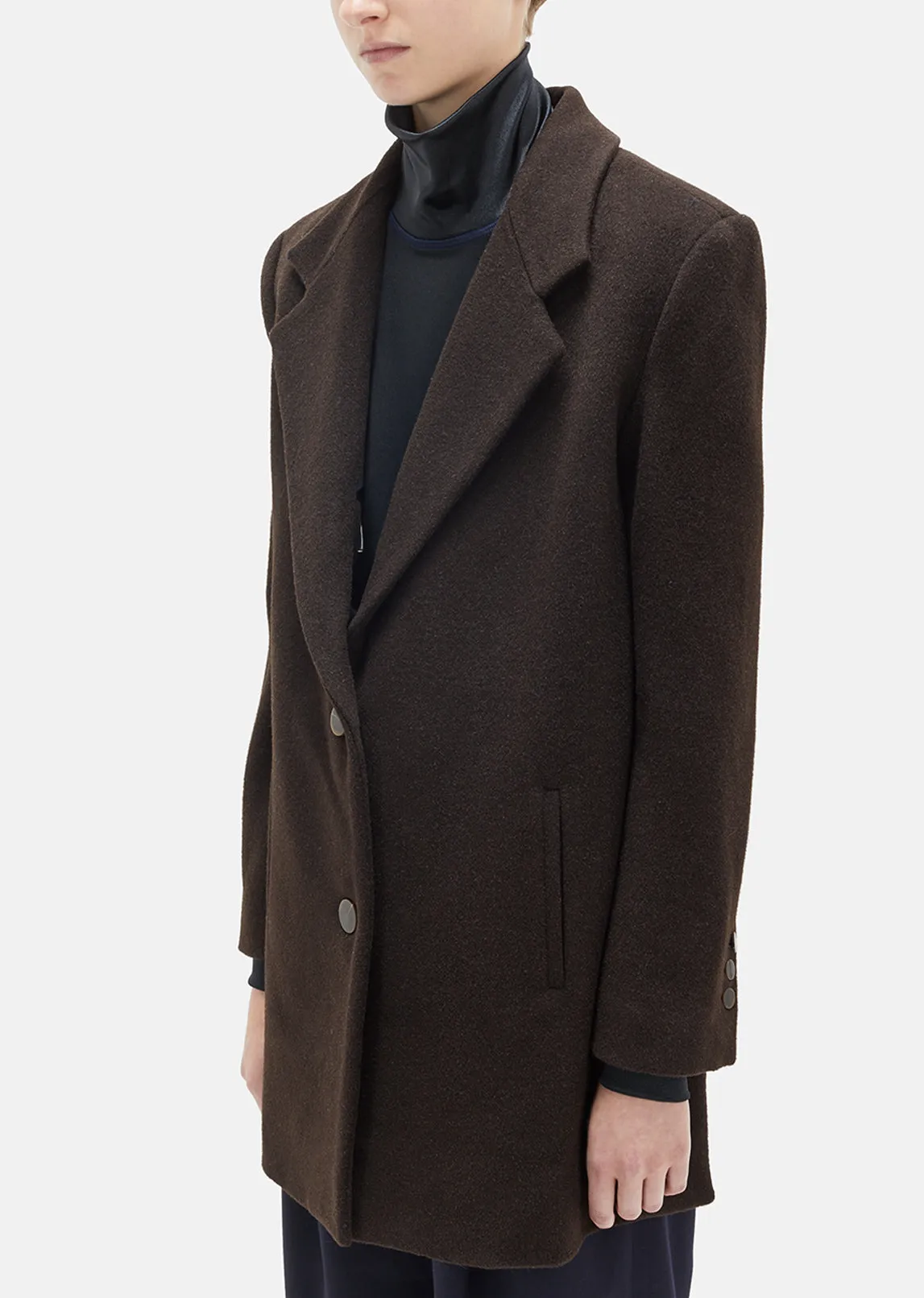 Cutaway Camel Wool Coat