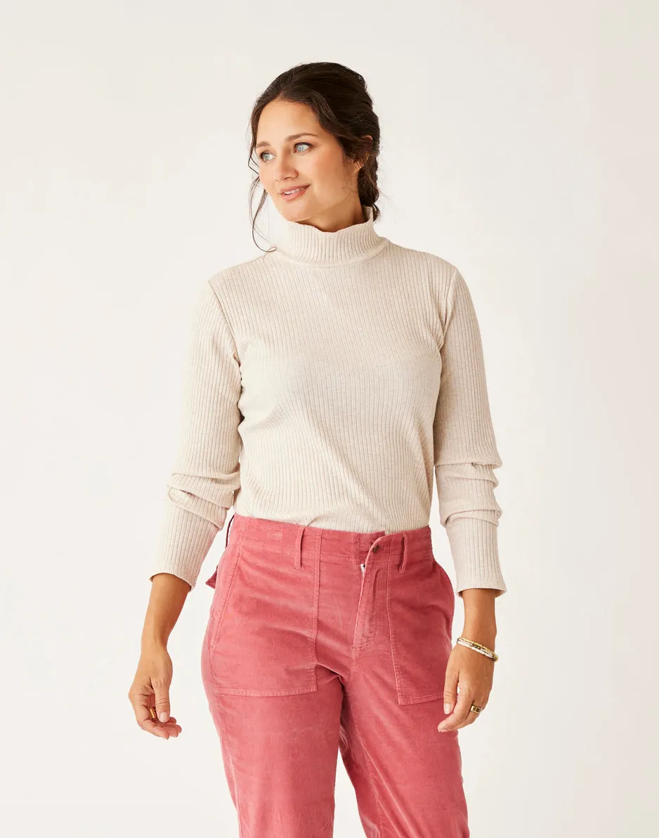 Denise Turtleneck: Birch Heather