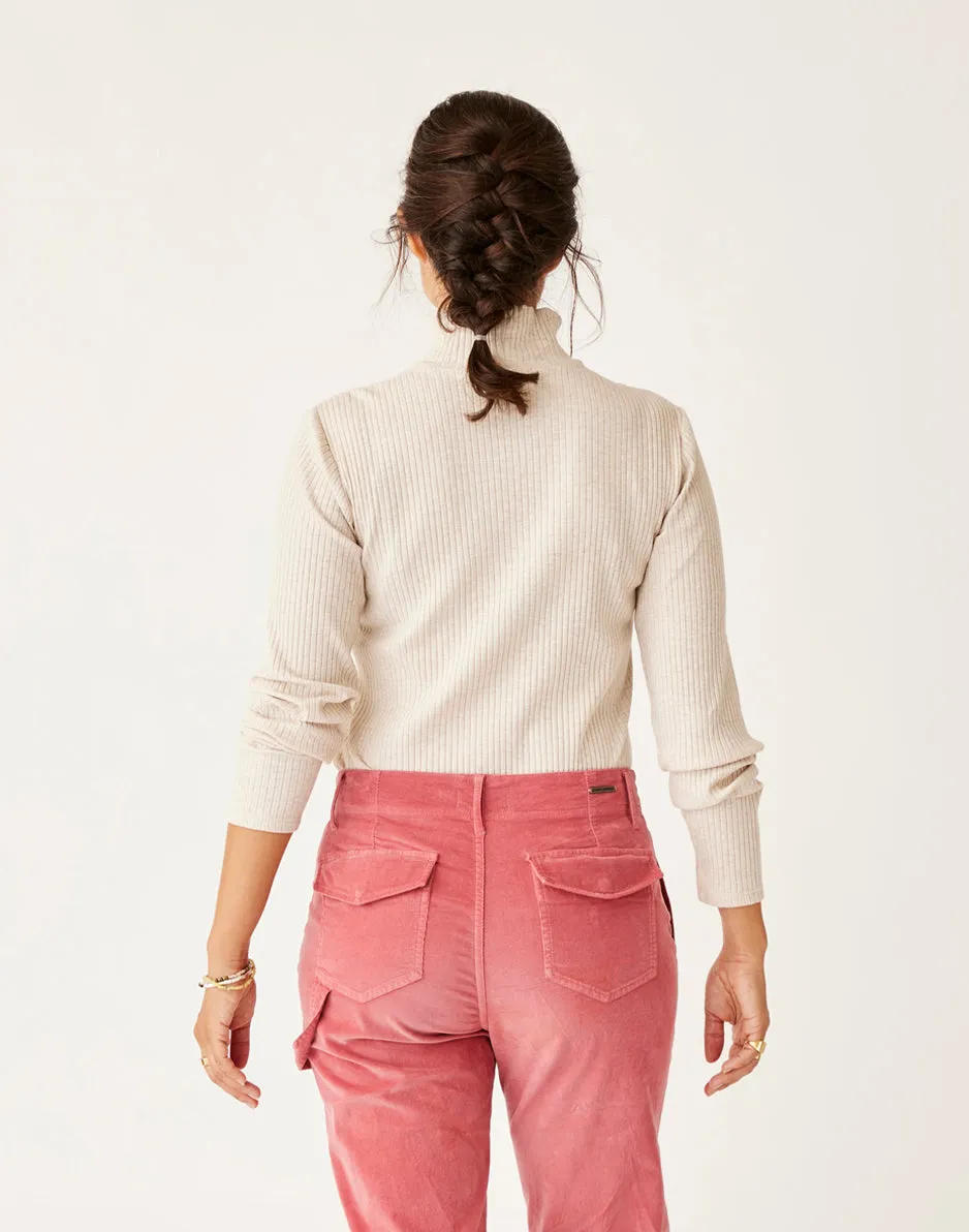 Denise Turtleneck: Birch Heather