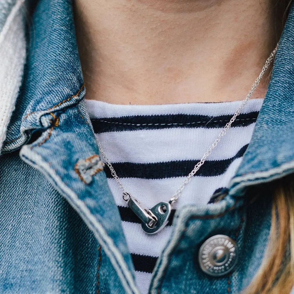 Double Brummel Necklace in Sterling Silver and Brass