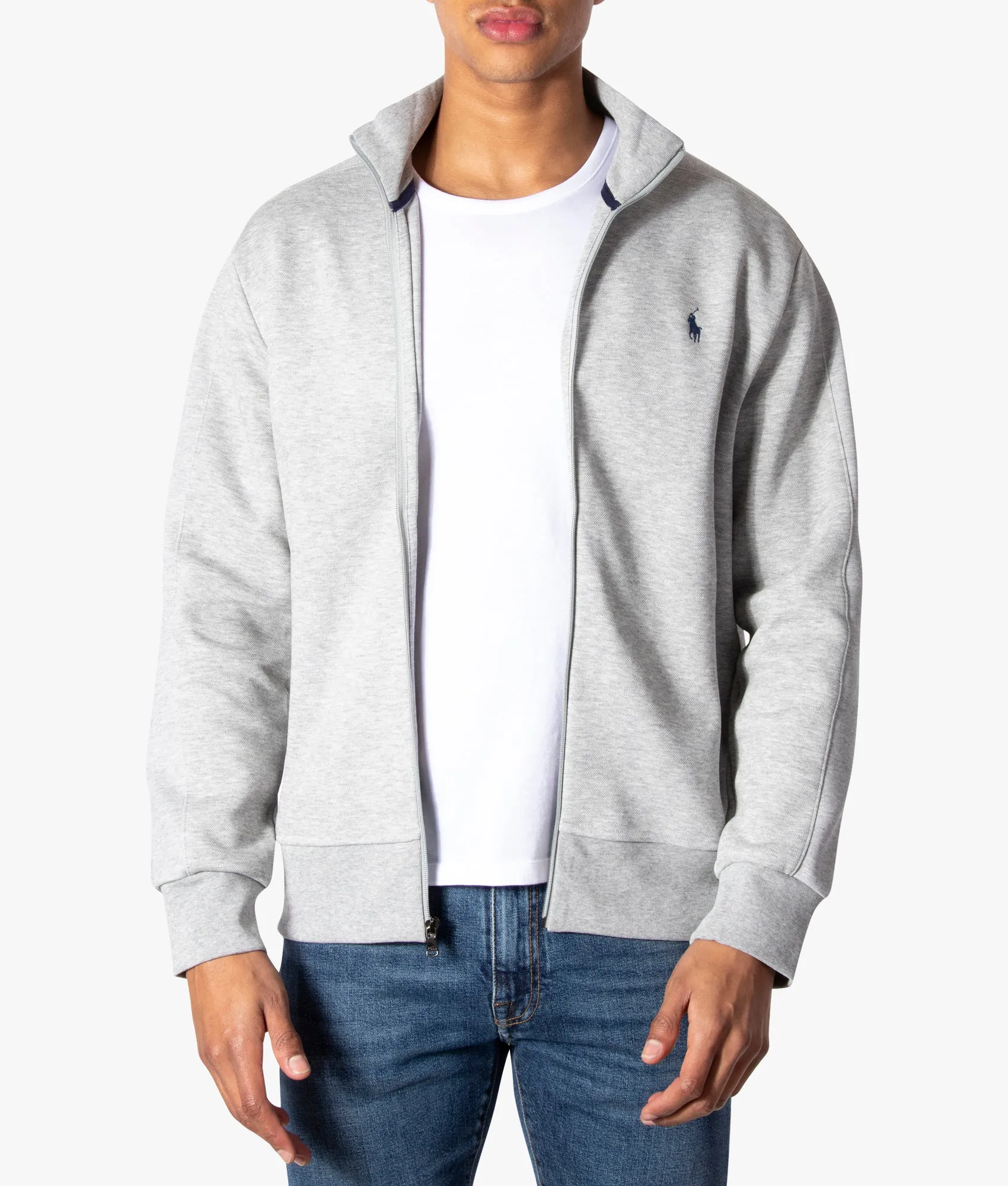 Double-Knit Mesh Track Top