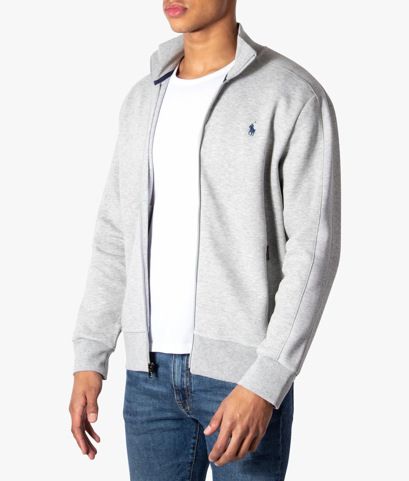 Double-Knit Mesh Track Top