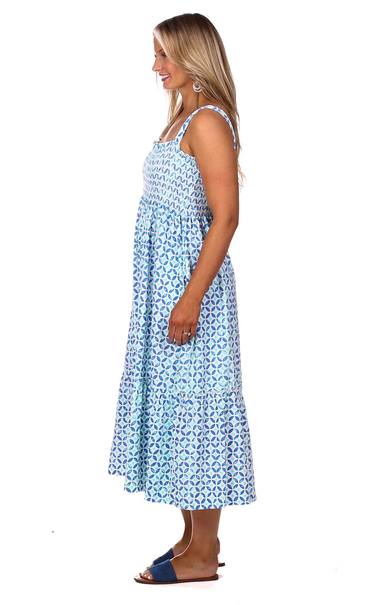 Duffield Lane Marie Midi Dress - Tile Print