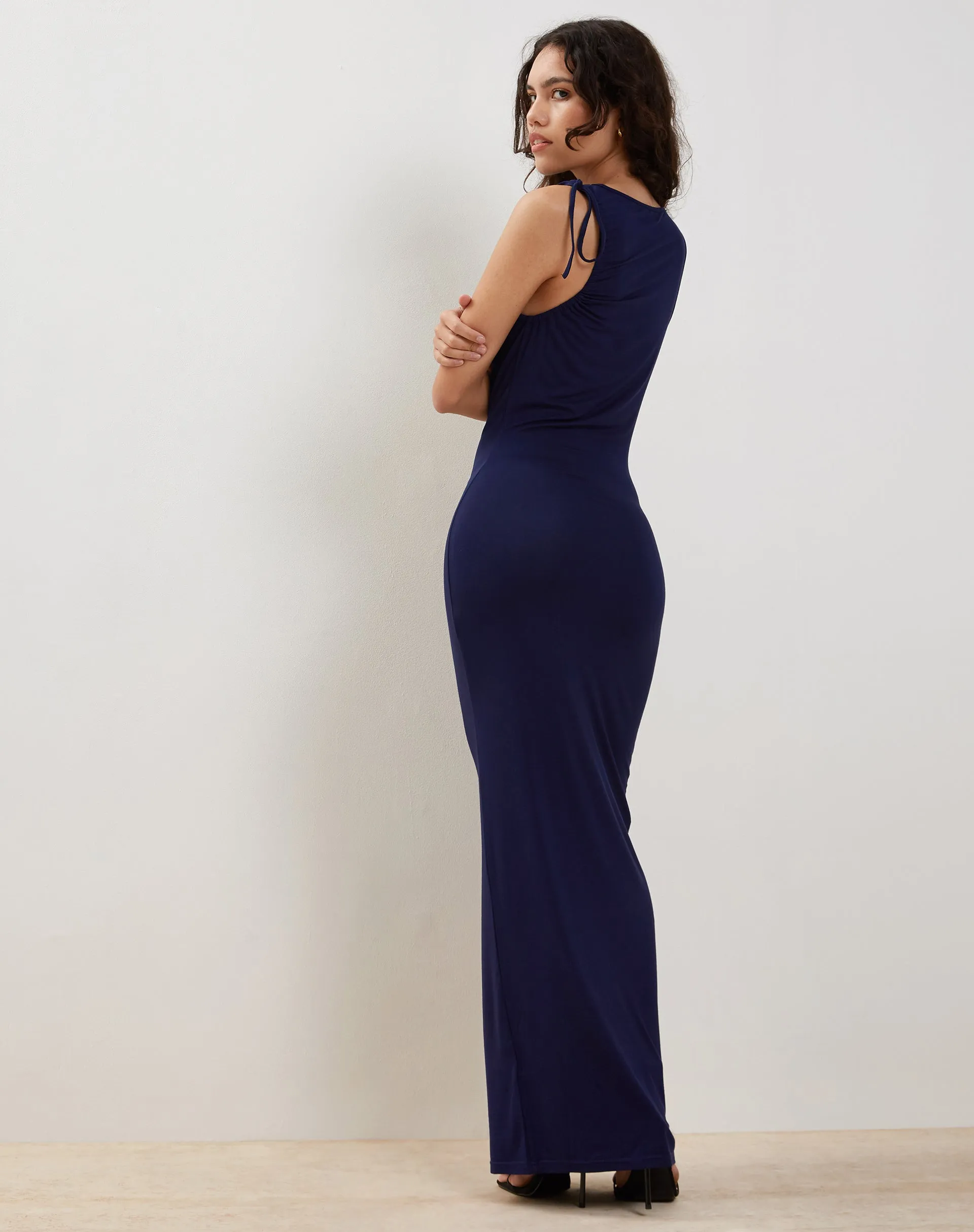 Elinor Maxi Dress in Slinky Midnight Blue