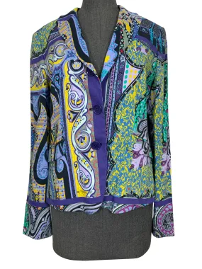 ETRO Paisley Single Breasted Jacket Size L