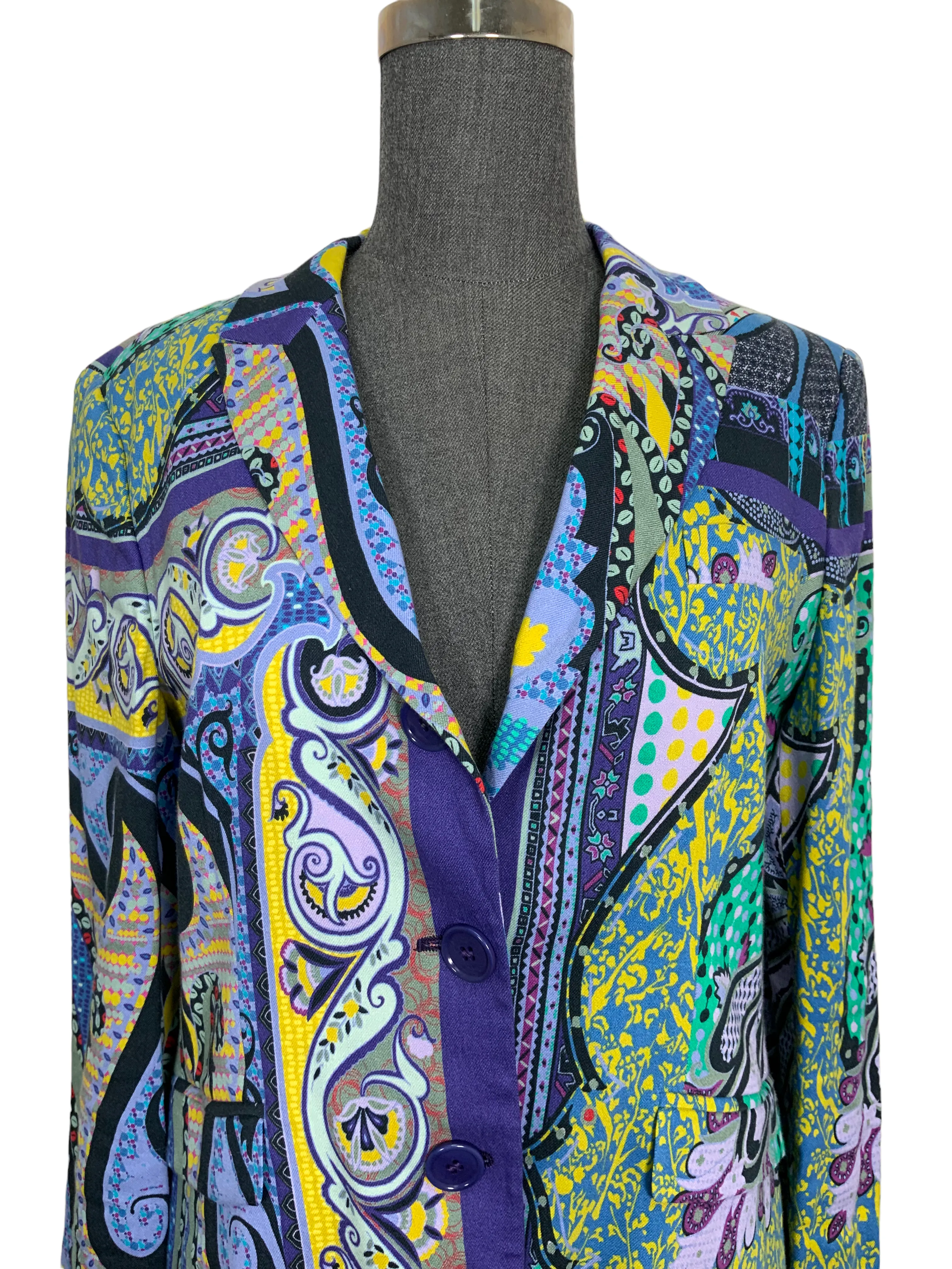 ETRO Paisley Single Breasted Jacket Size L