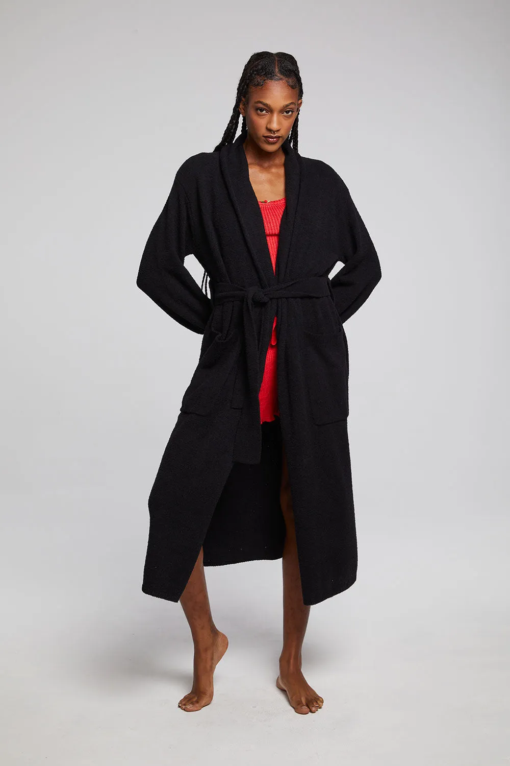 Evee Maxi Licorice Cardigan