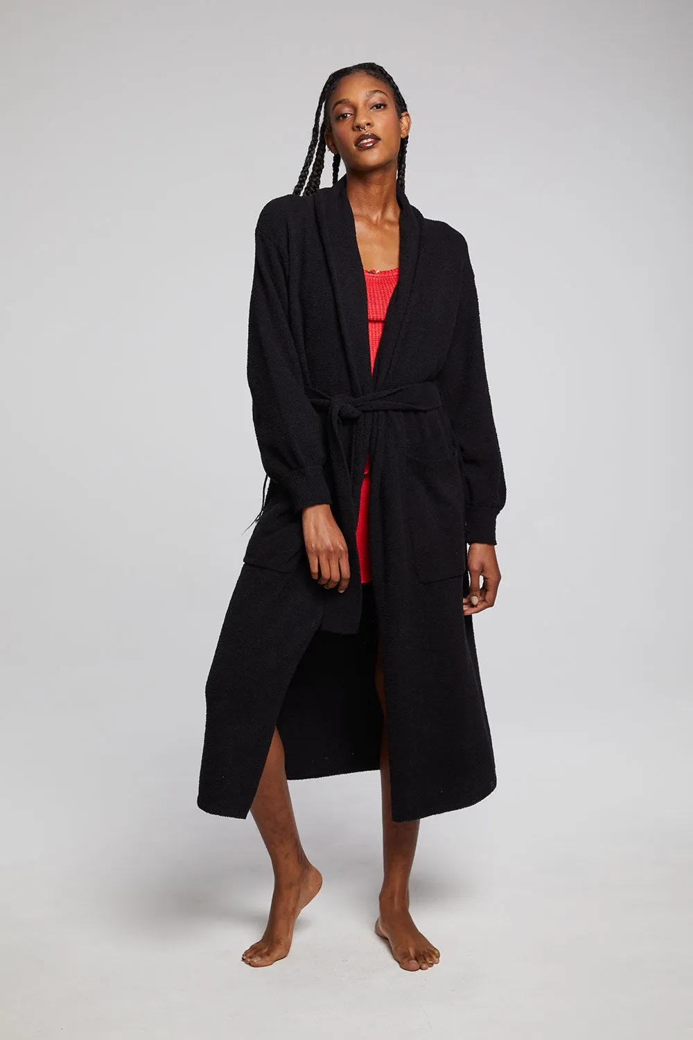 Evee Maxi Licorice Cardigan