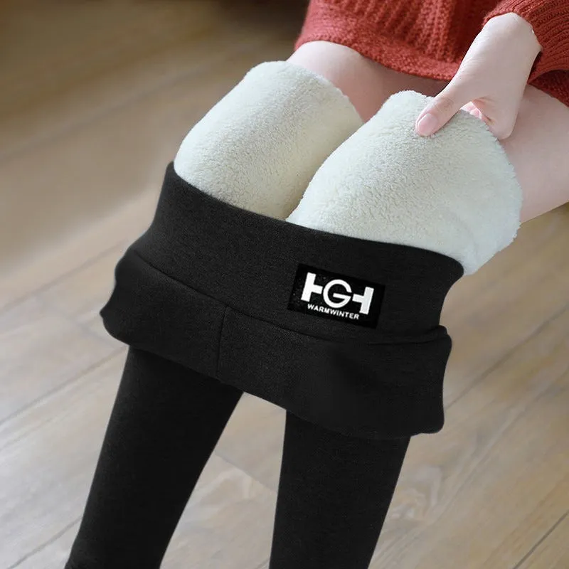 Extra Thick HG Standard Pocket Cashmere Leggings For Women In Winter