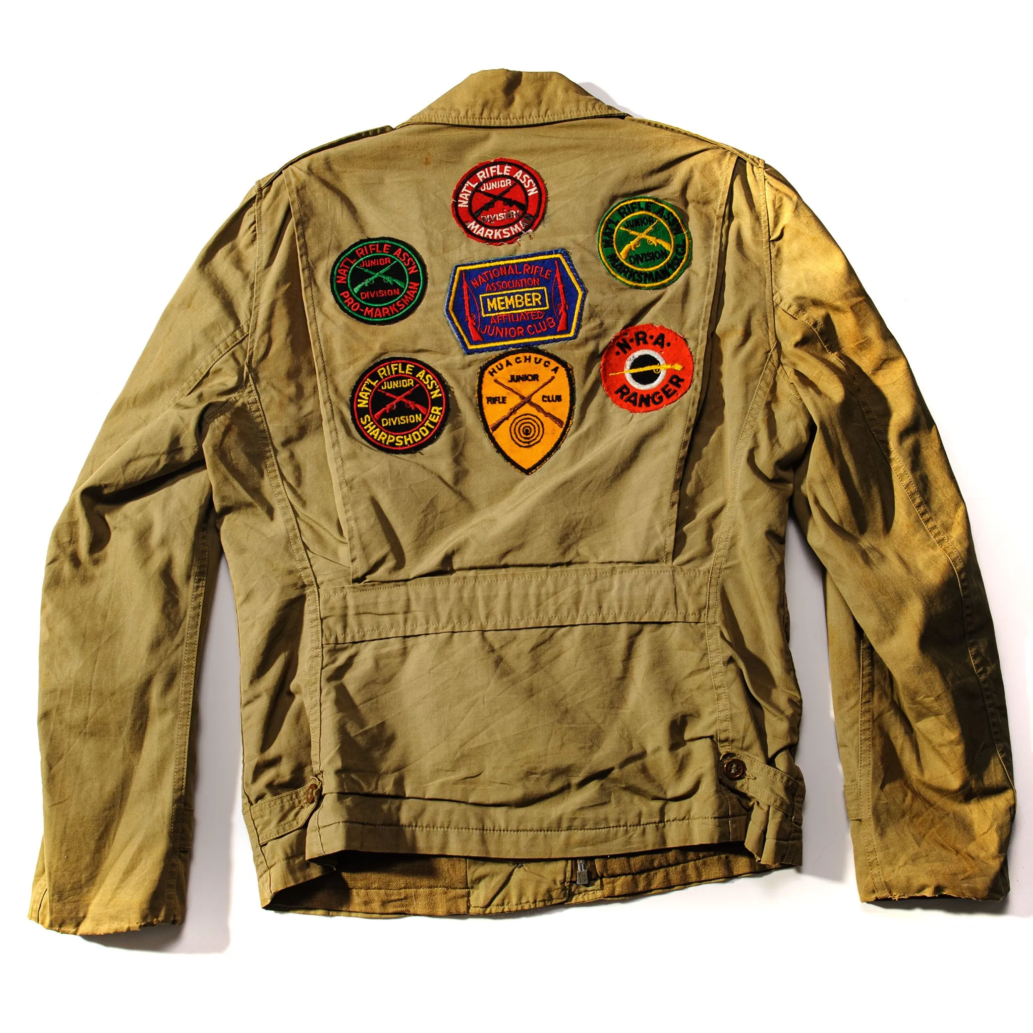 FIELD JACKET M-1941 M41 1940'S SIZE SMALL WITH PATCHES