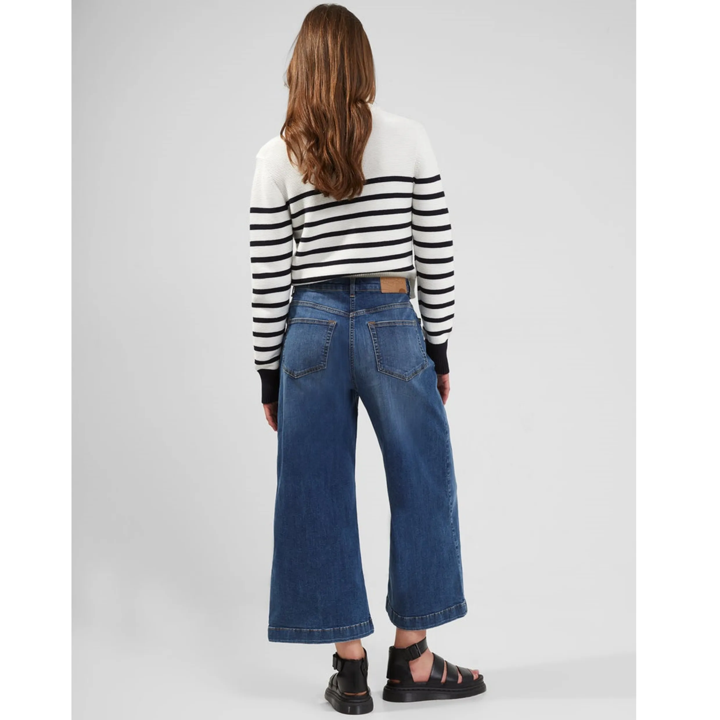 French Connection Comfort Culottes 74SAQ - Mid Blue