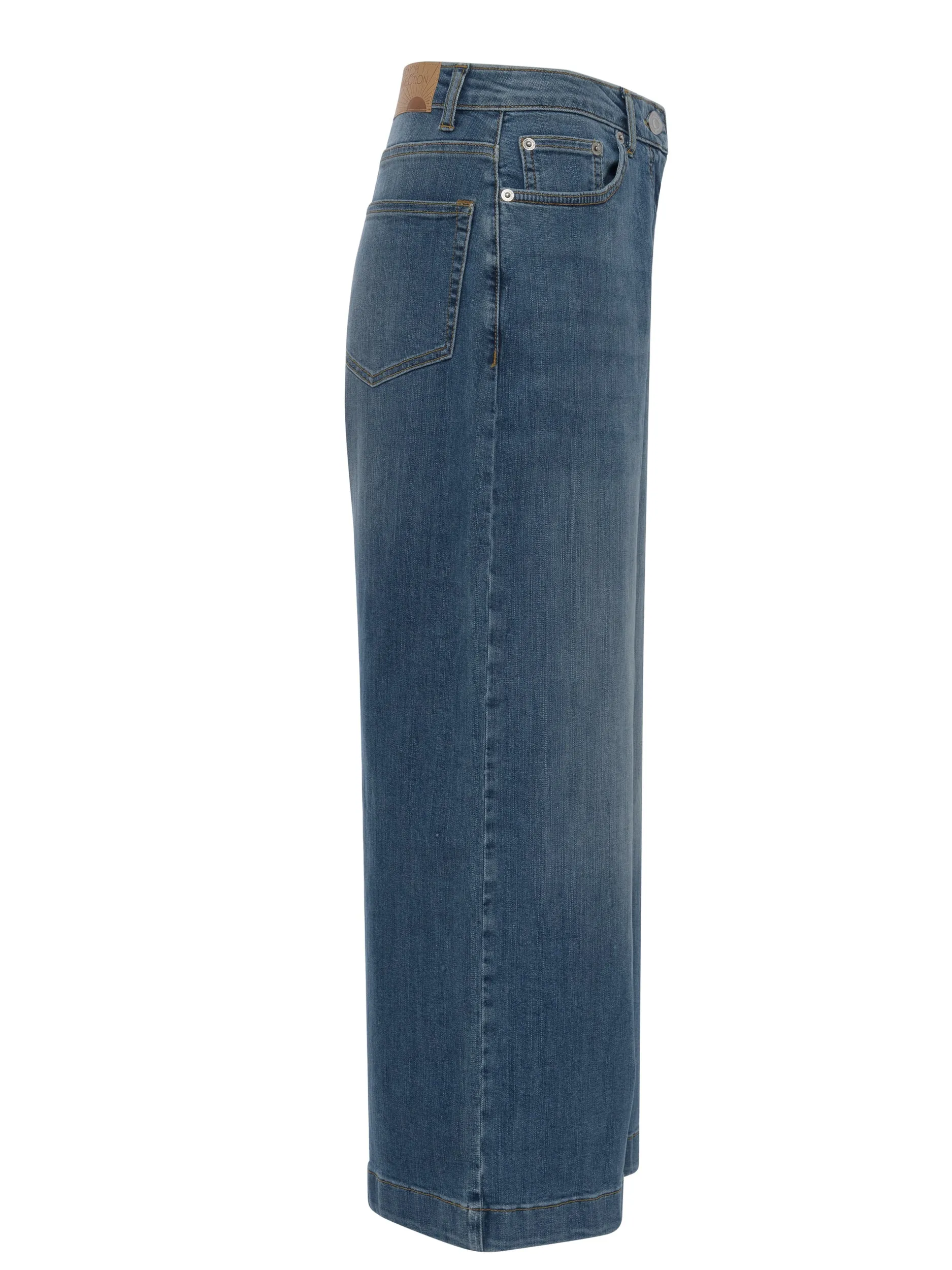 French Connection Comfort Culottes 74SAQ - Mid Blue