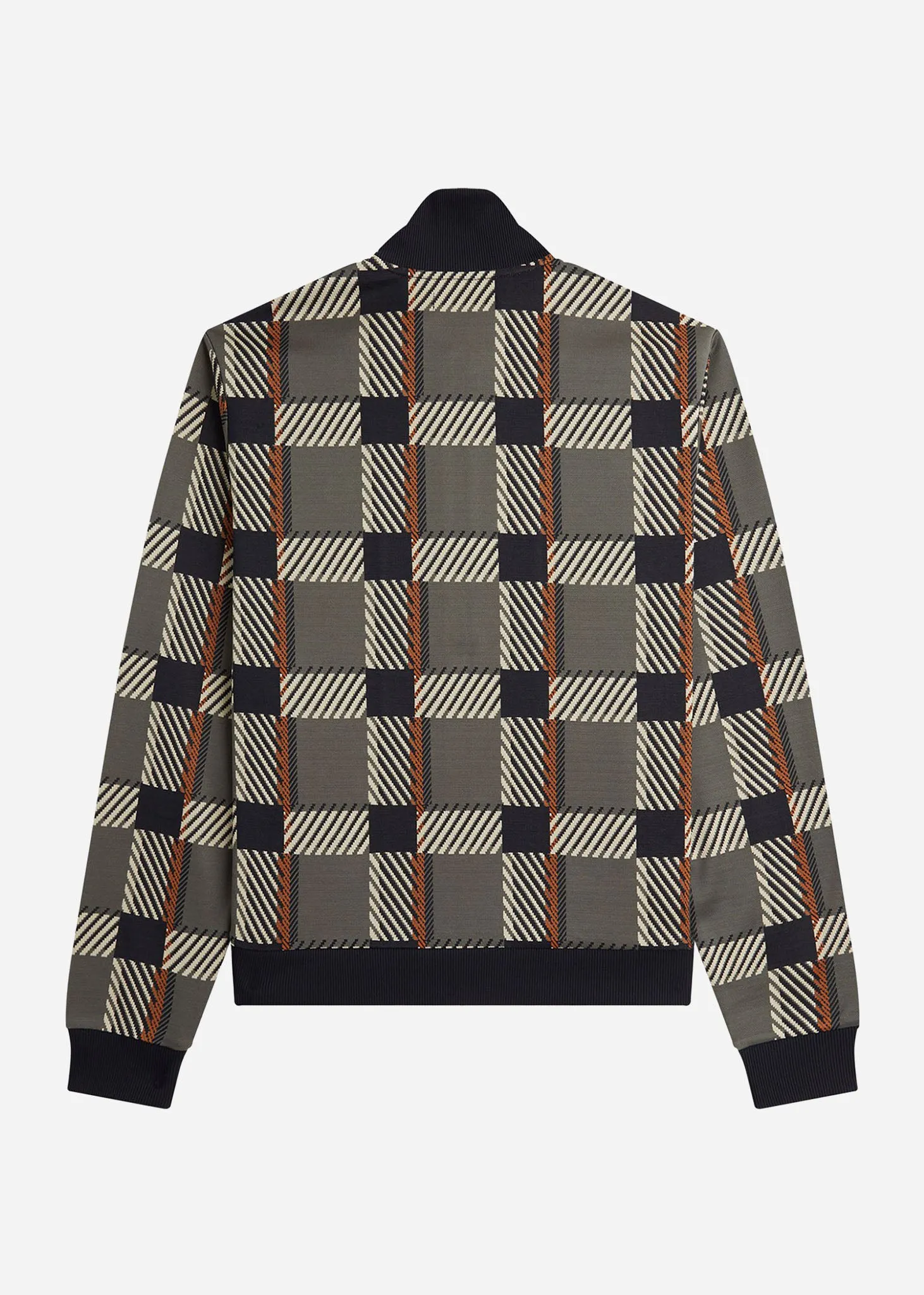 Glitch tartan track jacket - field green