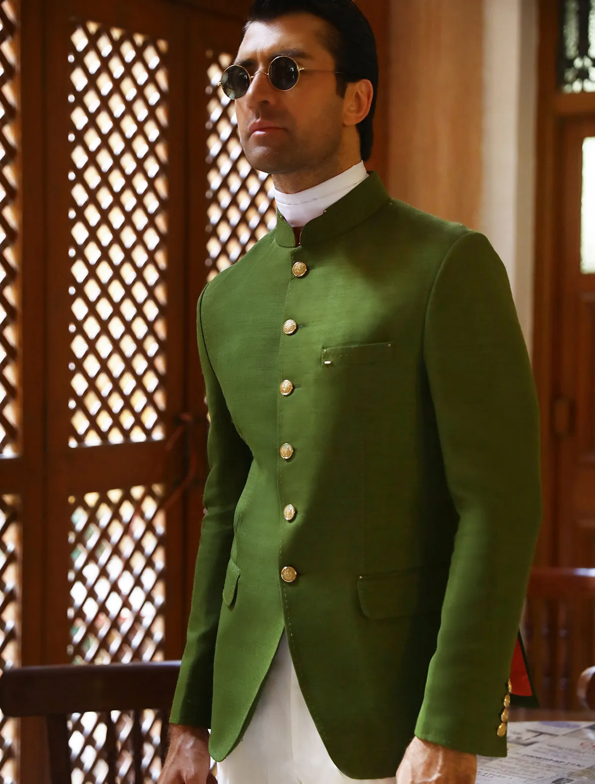 GREEN CLASSIC PRINCE COAT