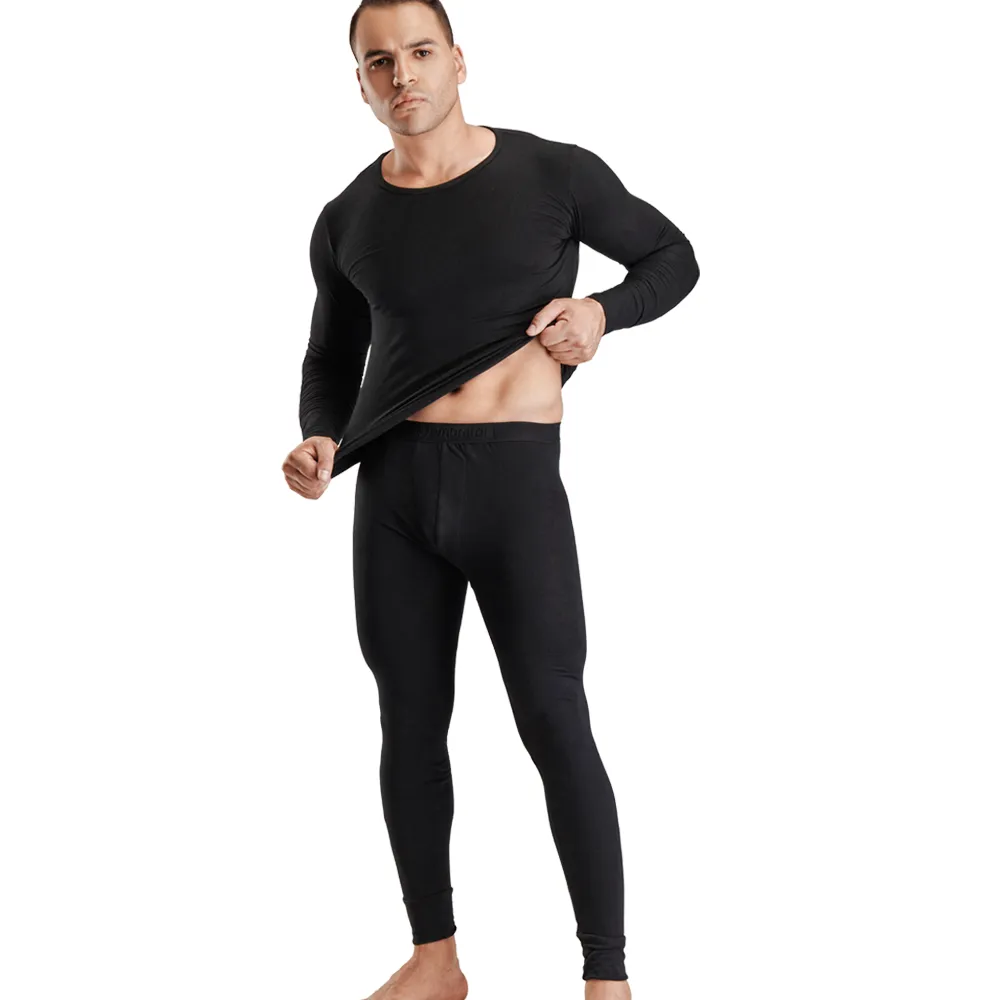 Hot man Thermal set black minimun warmth