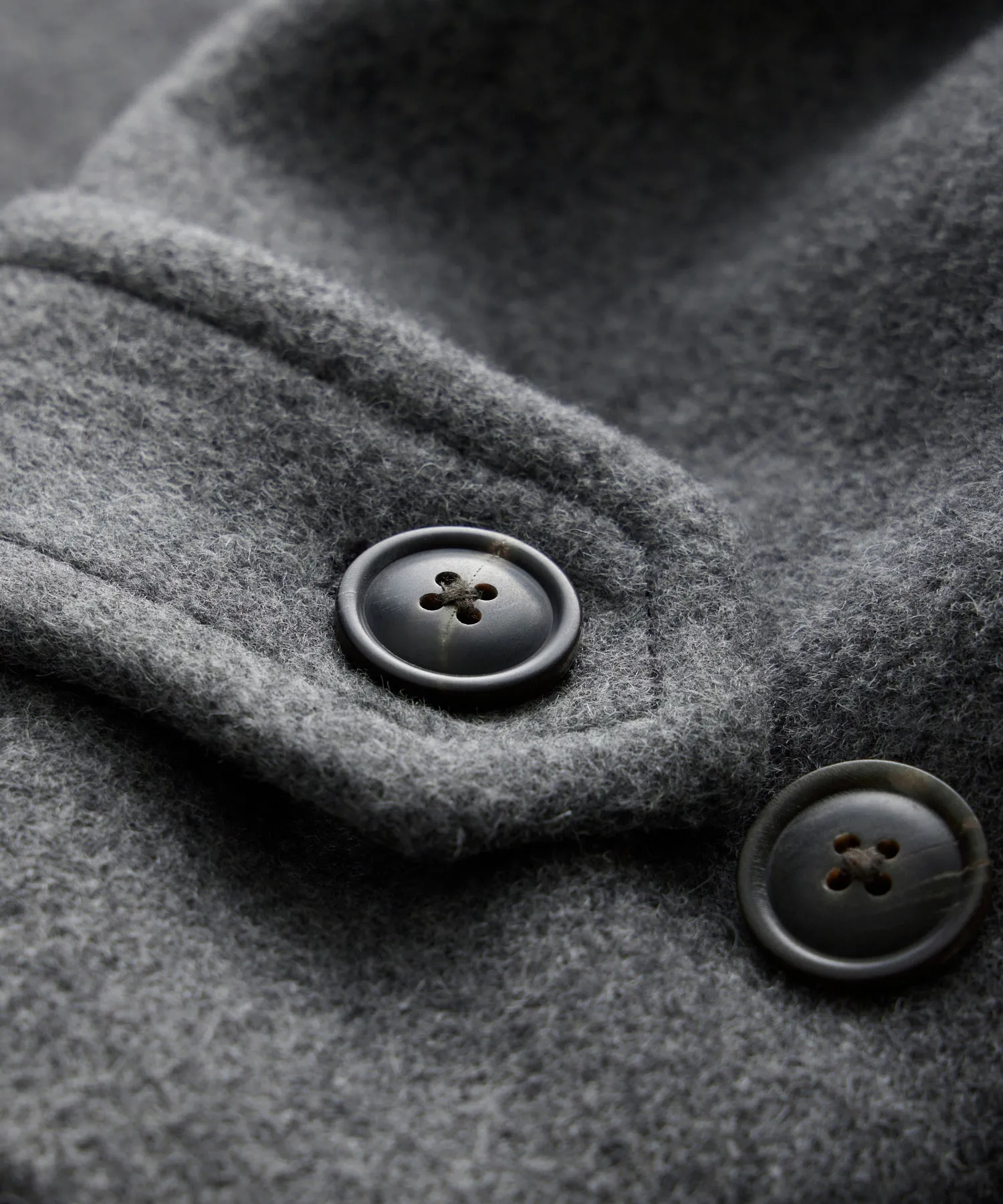 Italian Wool Car Coat in Light Grey