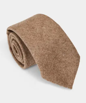 Italian Wool Flannel Tie in Chestnut