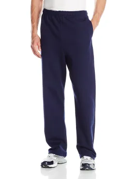 Jerzees Mens Black Adult Open Bottom Sweatpants Color Navy Size Large