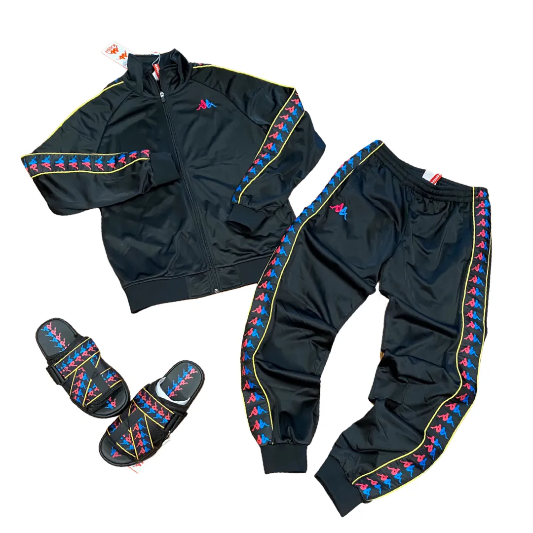 Kappa 222 BANDA CARAMBIE TRACKSUIT Men’s - BLACK- FUCHSIA- BLUE - YELLOW DK