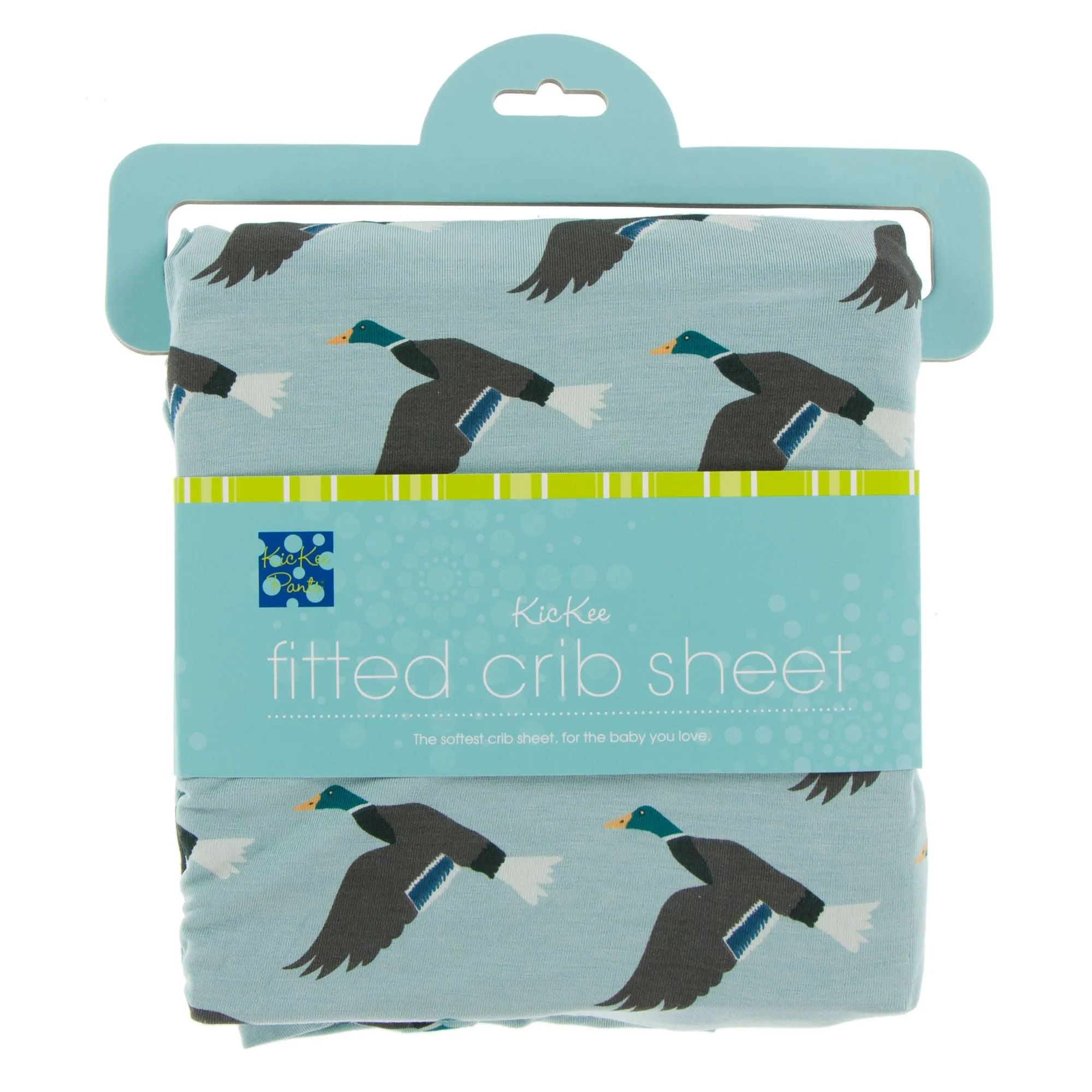 KicKee Pants Jade Mallard Duck Fitted Crib Sheet