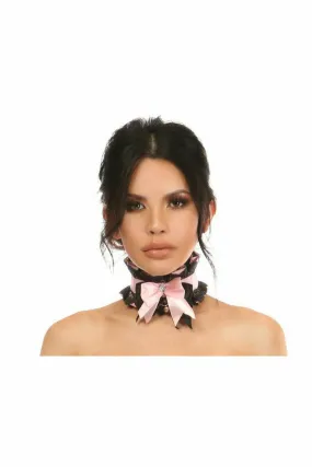 Kitten Collection Lt Pink/Black Lace Choker