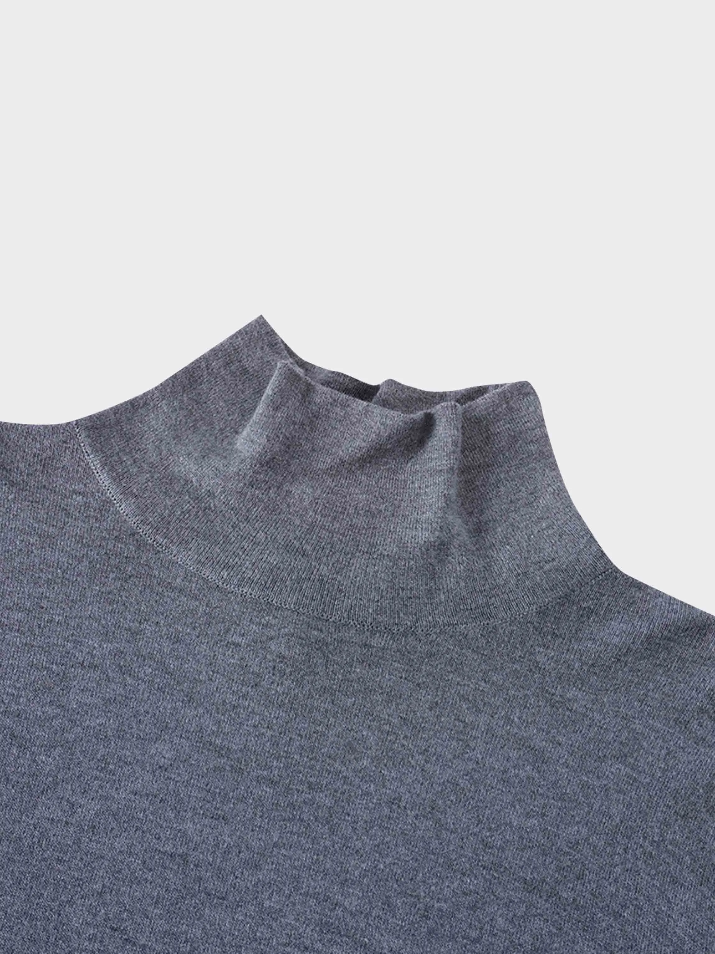 Knit Turtleneck-Grey