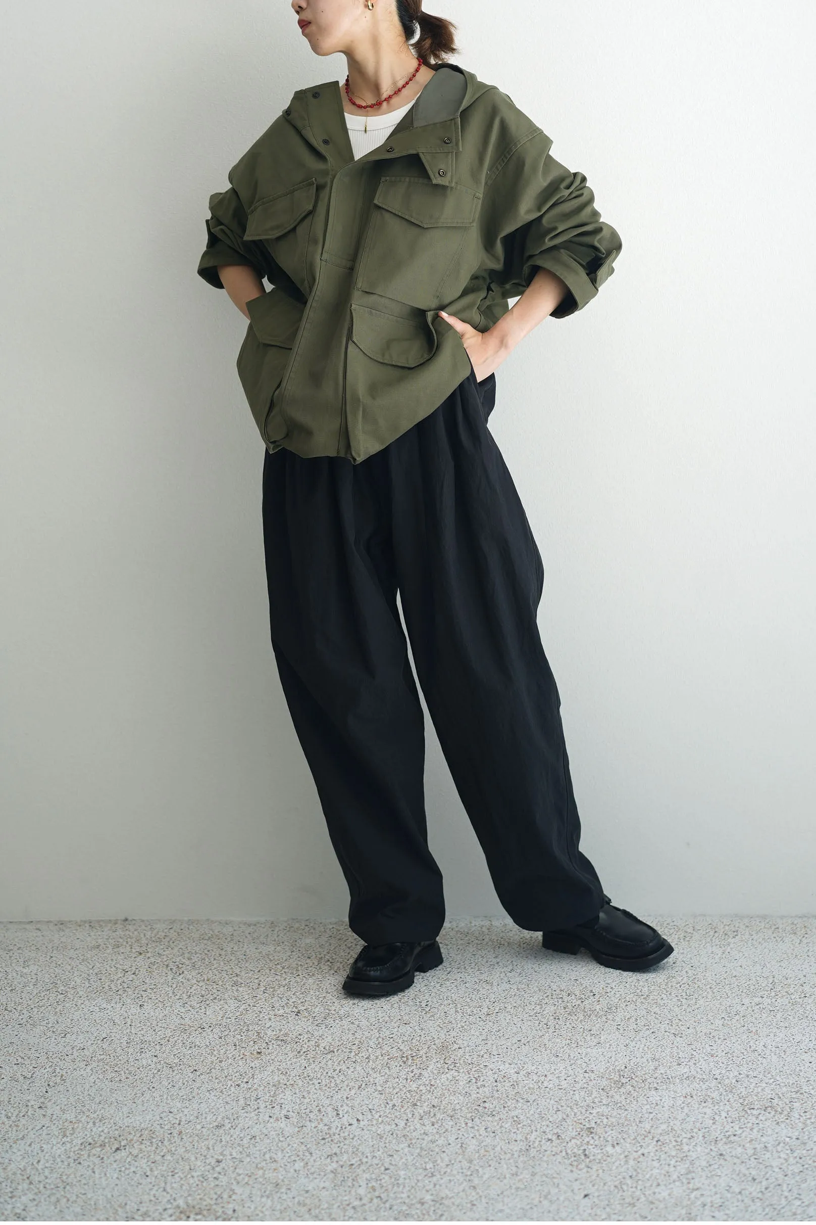 kontor / 3 PLEAT NYLON PANTS / STYLE