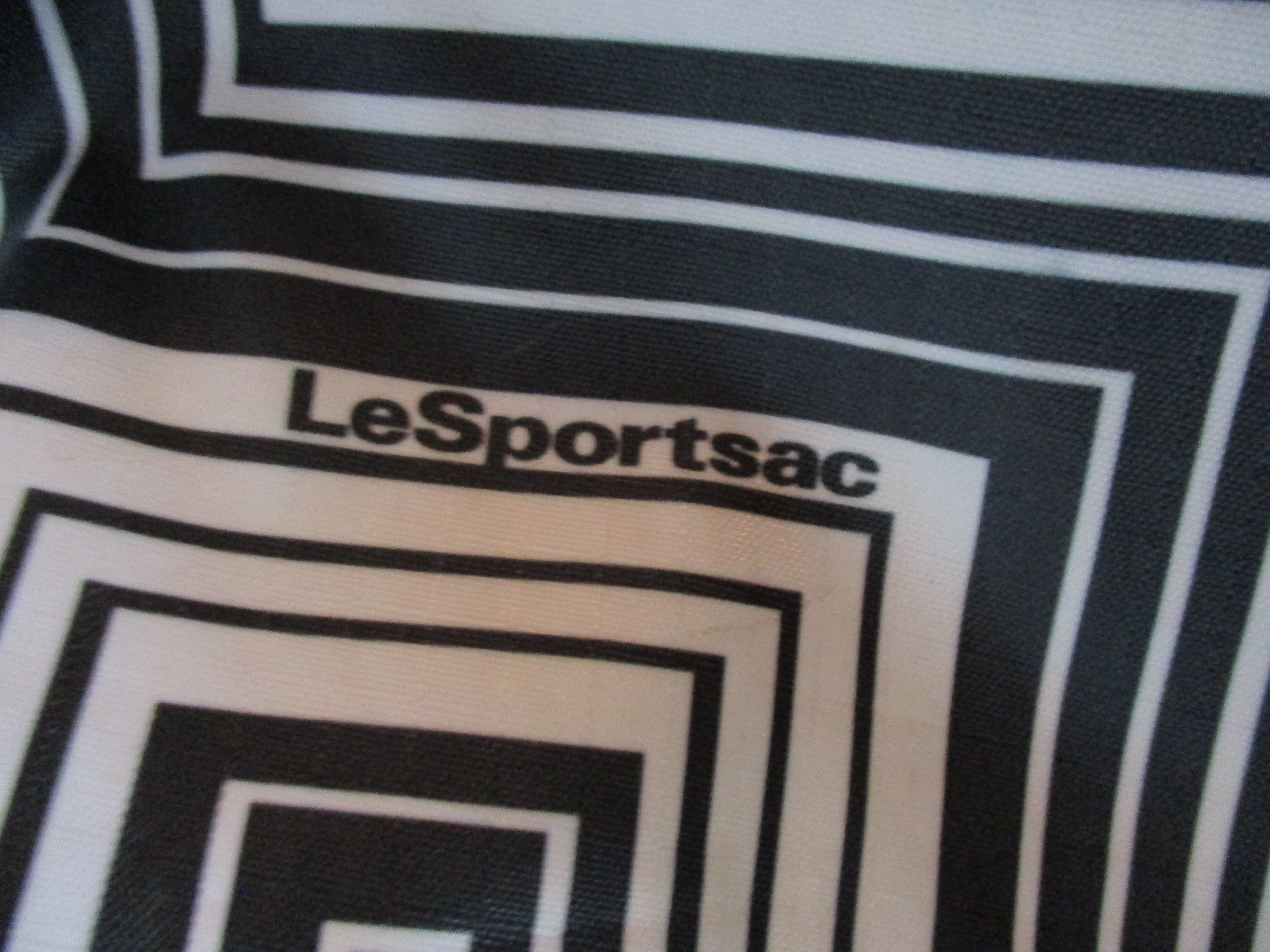 LeSPORTSAC Classic Duffel Hobo Bag Tote Shoulder Travel Purse STRIPED SQUARE