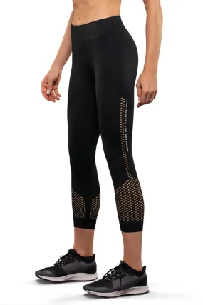 Lupo Sport Capri Fishnet Seamless Fitness Pants