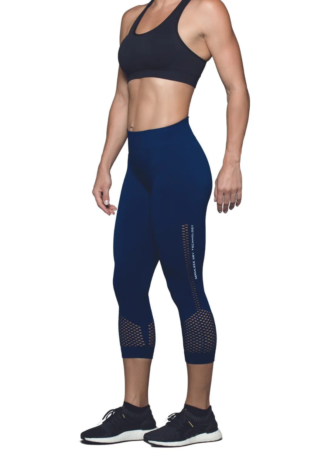 Lupo Sport Capri Fishnet Seamless Fitness Pants