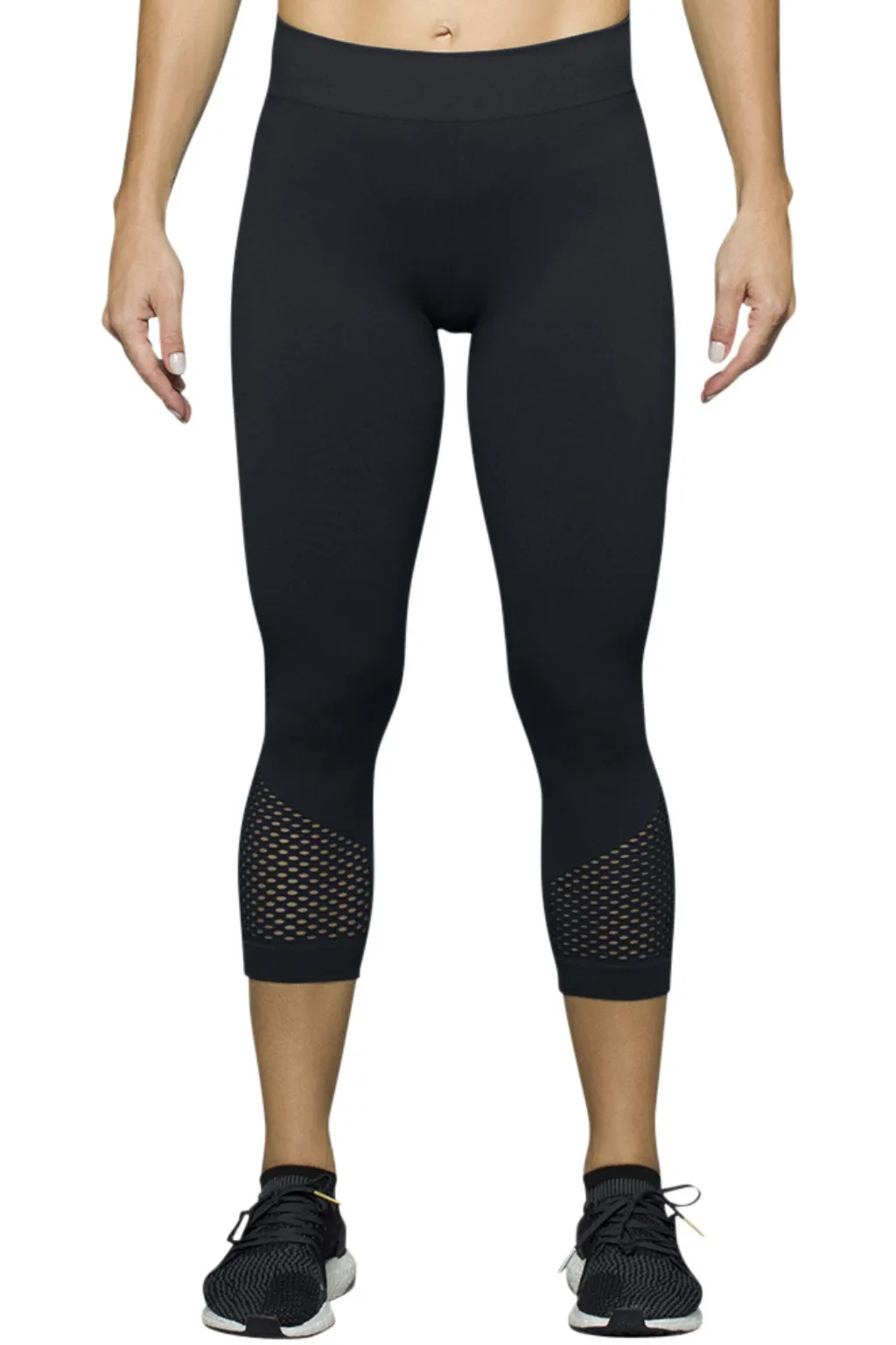 Lupo Sport Capri Fishnet Seamless Fitness Pants