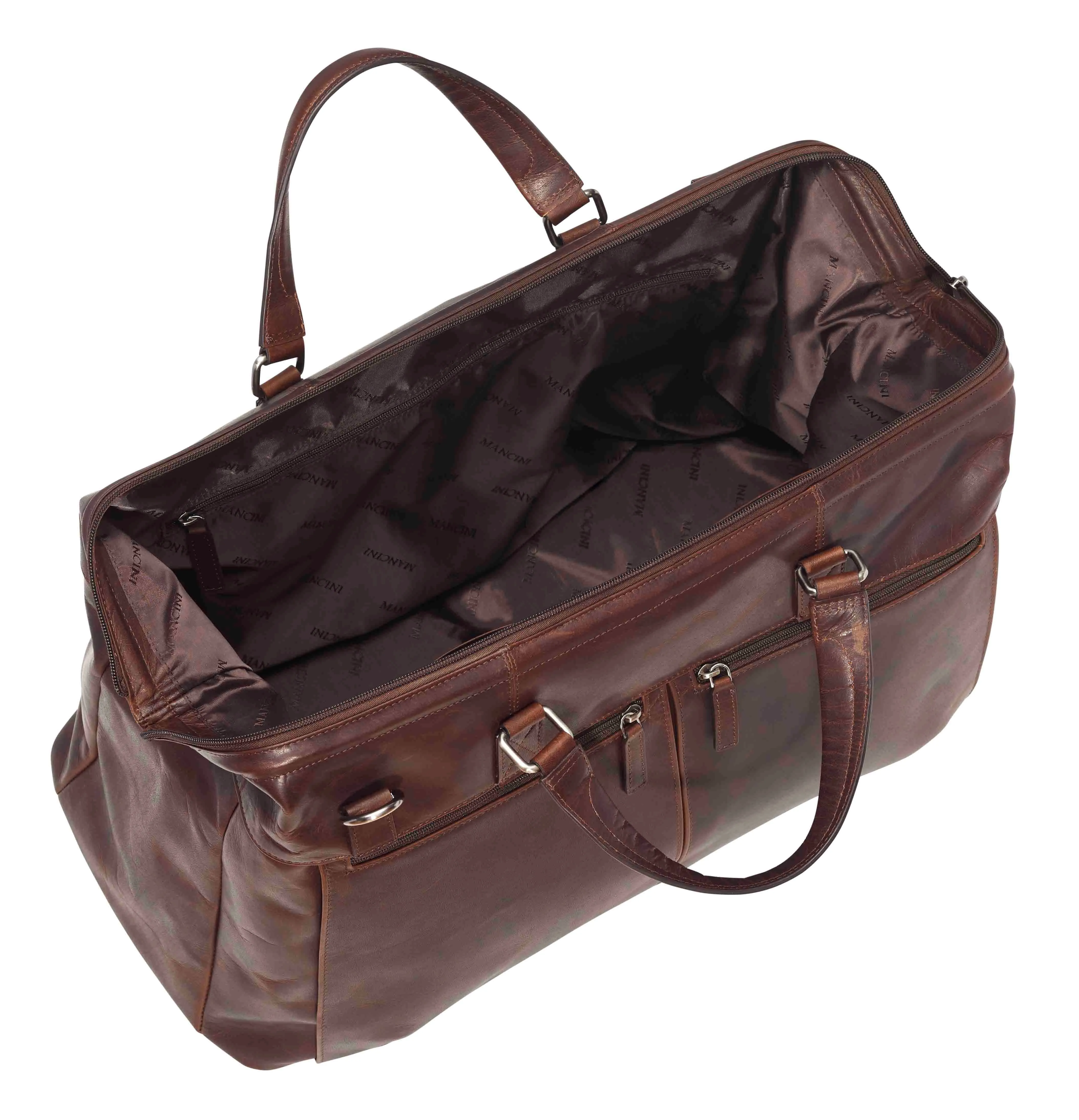 Mancini Buffalo Collection Classic Leather Duffle