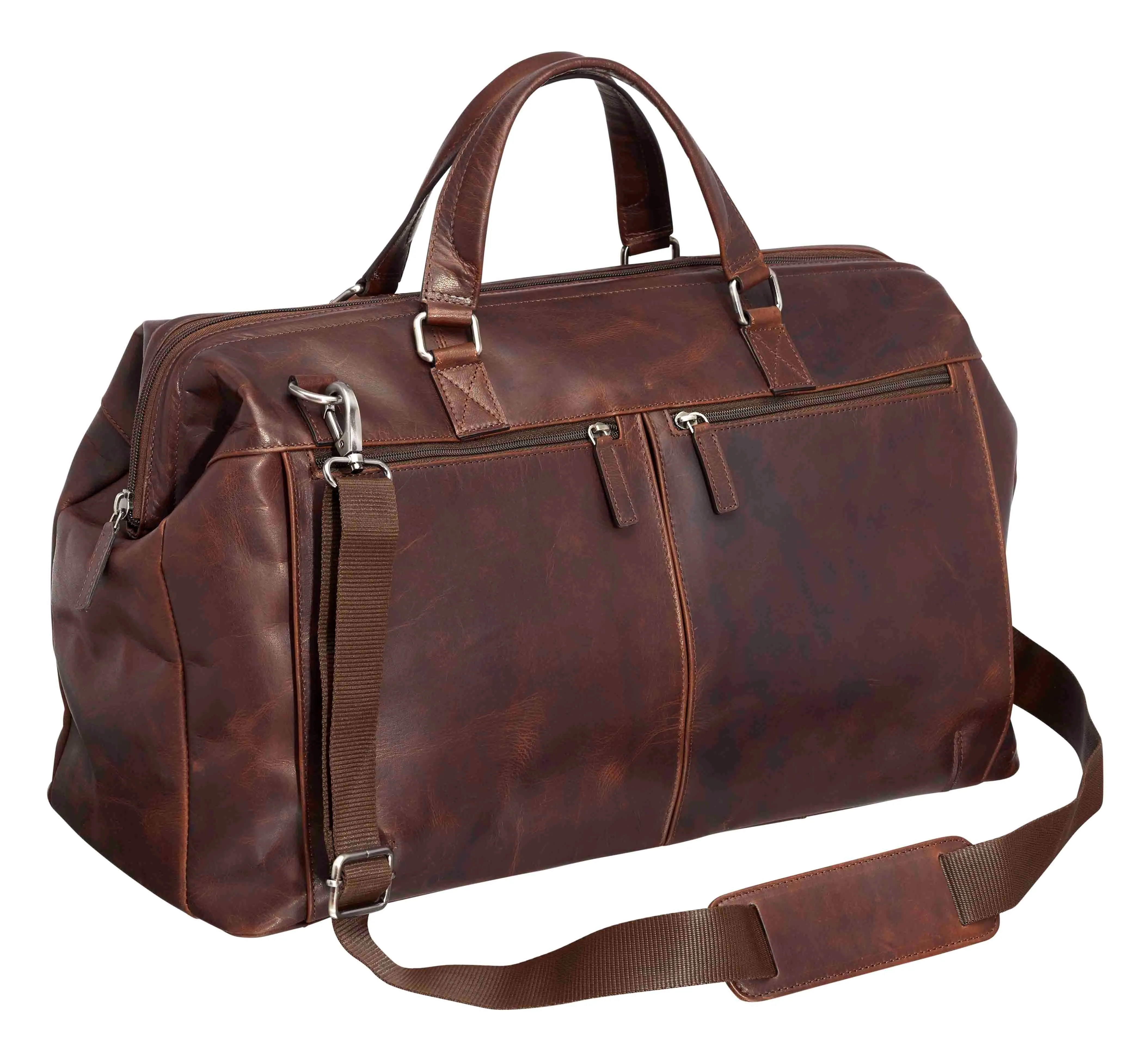 Mancini Buffalo Collection Classic Leather Duffle