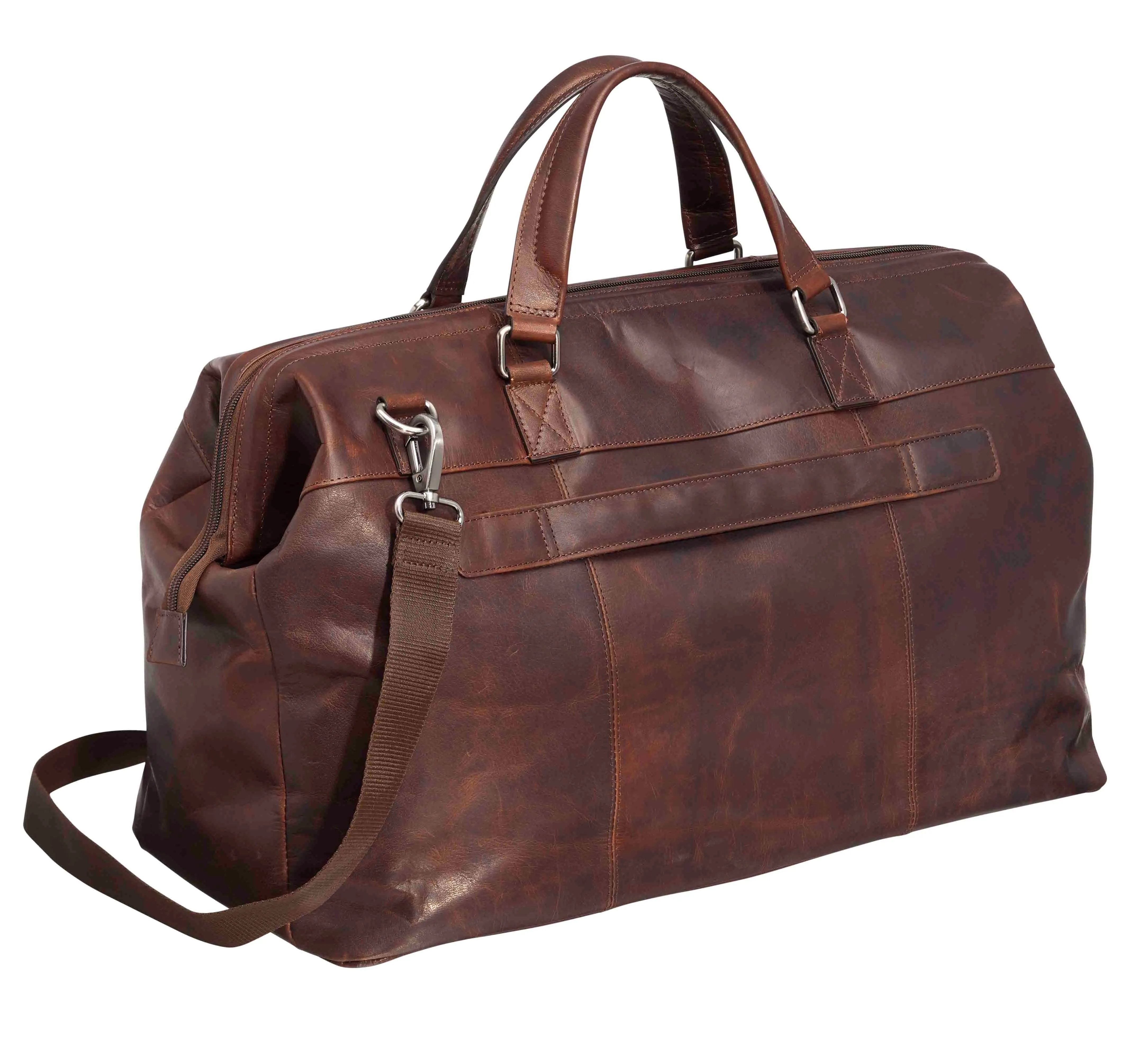 Mancini Buffalo Collection Classic Leather Duffle