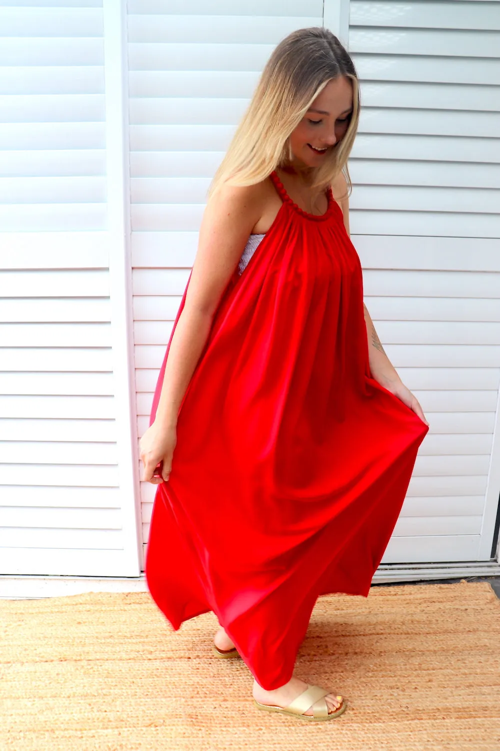 Mariah Maxi Dress In Red