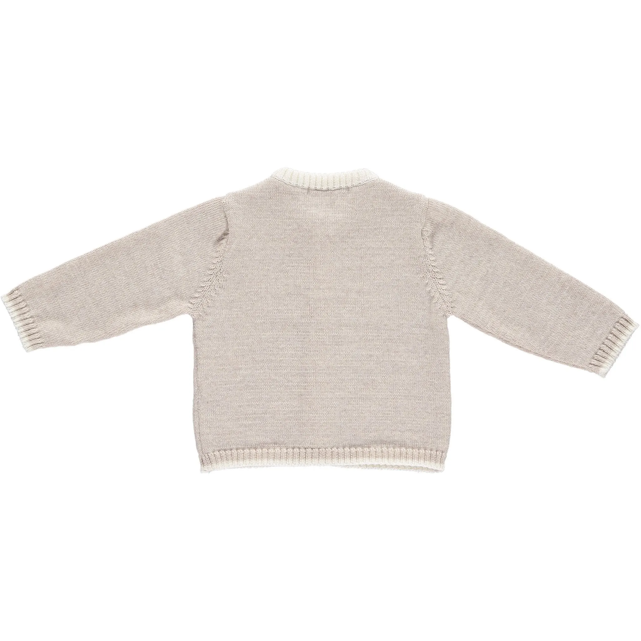 Merino Baby Cardigan - Oatmeal