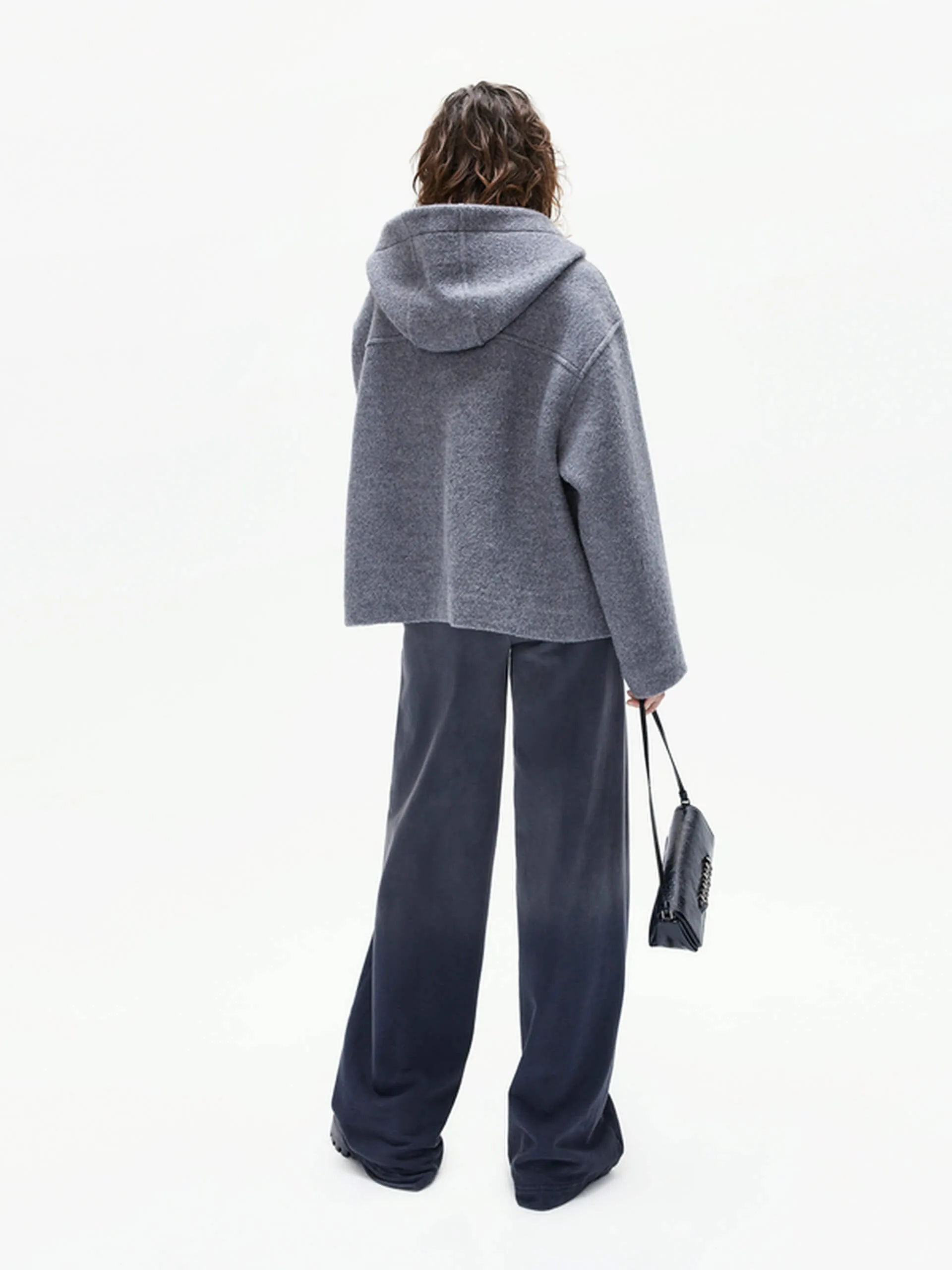 Merino Wool Cropped Coat