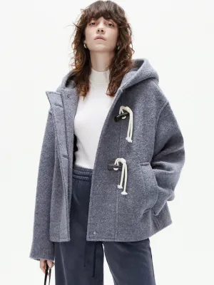 Merino Wool Cropped Coat