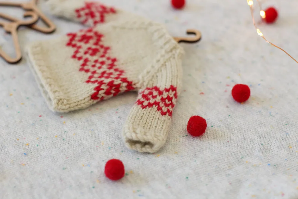 Mini Jumper (Sweater) Ornaments | Complete Knitting Kit