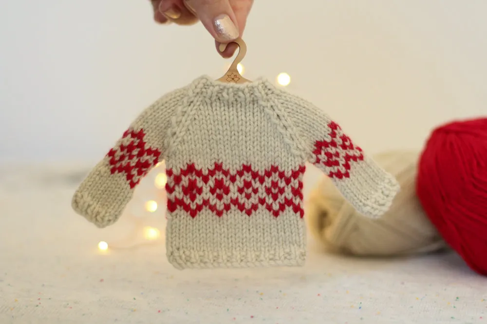 Mini Jumper (Sweater) Ornaments | Complete Knitting Kit