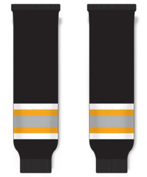 Modelline Cape Breton Screaming Eagles Away Black Knit Ice Hockey Socks