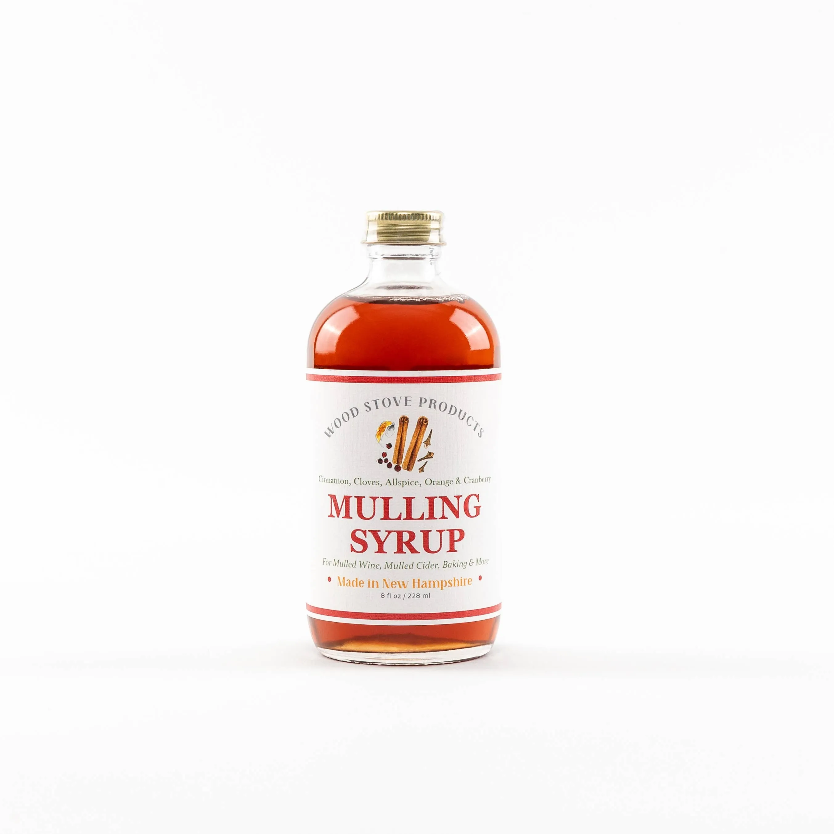 Mulling Syrup, 8 fl oz - for Mulled Wine, Cider, Baking, Coc