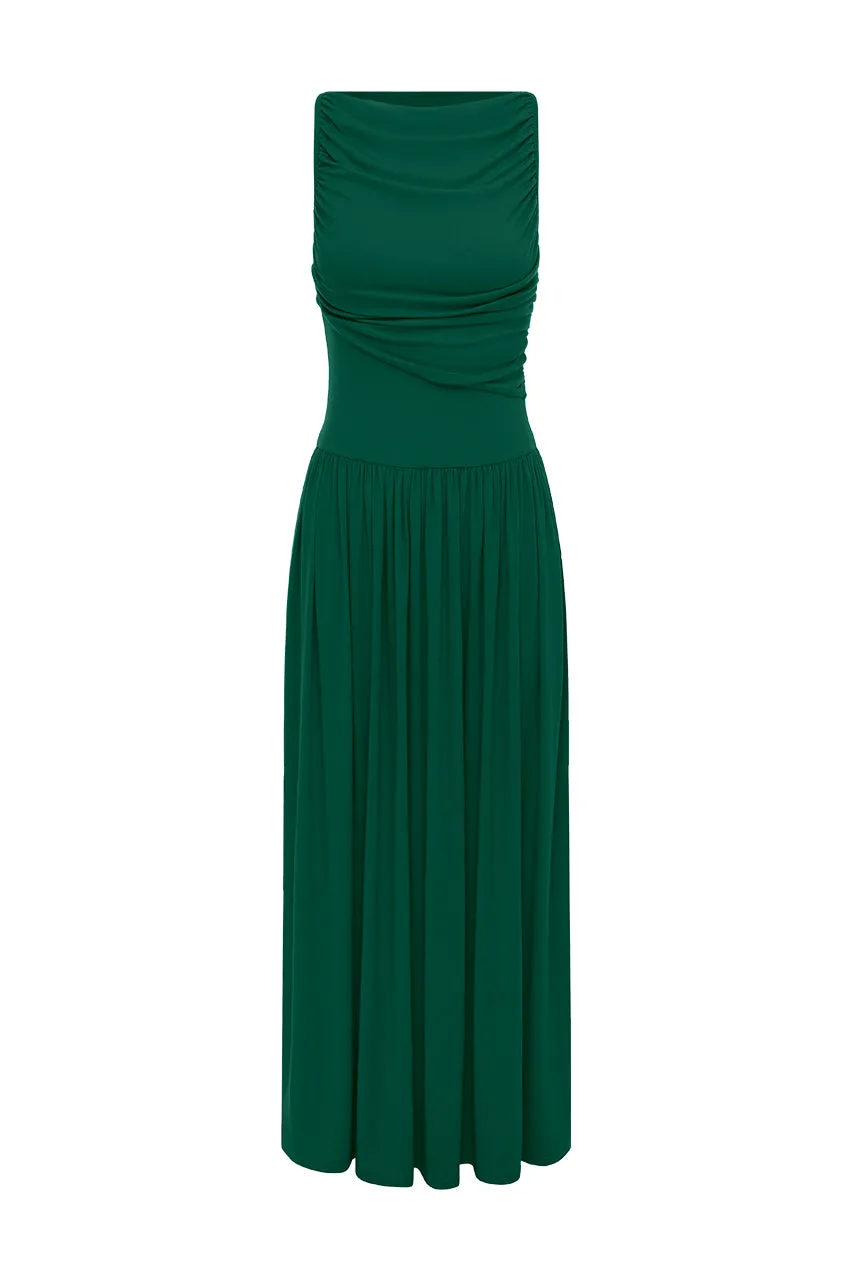 NALLA MAXI DRESS - EMERALD